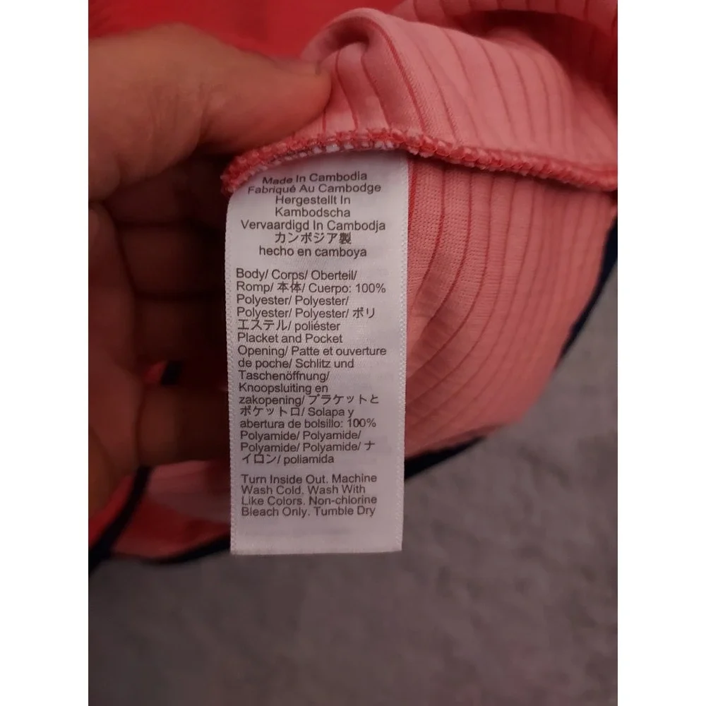 J Crew Sweater Womens Extra Large Quilted Snap Front Pullover Pocket Pink Preppy